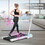 Costway 58714923 3-in-1 Folding Treadmill with Large Desk and LCD Display-Black