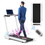 Costway 58714923 3-in-1 Folding Treadmill with Large Desk and LCD Display-Black