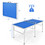 Costway 42603895 60 Inch Portable Tennis Ping Pong Folding Table with Accessories-Blue