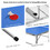 Costway 42603895 60 Inch Portable Tennis Ping Pong Folding Table with Accessories-Blue