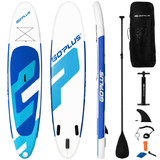 Costway 26598347 10 Feet Inflatable Stand Up Paddle Board with Backpack Leash Aluminum Paddle