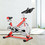 Costway 49237806 Stationary Silent Belt Adjustable Exercise Bike with Phone Holder and Electronic Display-Red