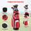 Costway 46078325 10 Pieces Ladies Complete Golf Club Set with Alloy Driver-Red