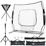 Costway 76928034 Portable Practice Net Kit with 3 Carrying Bags -Black