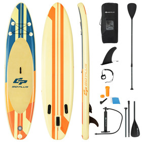 Costway 95307246 Inflatable Stand Up Paddle Board Surfboard with Bag Aluminum Paddle and Hand Pump-L