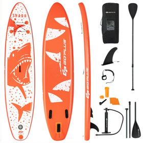 Costway 09153642 Inflatable Stand Up Paddle Board with Backpack Aluminum Paddle Pump-L
