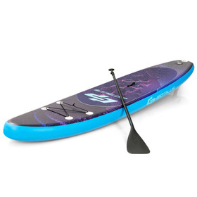 Costway 23491065 11 Feet Inflatable Stand Up Paddle Board Surfboard with Bag Aluminum Paddle Pump-L