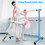 Costway 41839725 47 Inch Double Ballet Barre with Anti-Slip Footpads-Blue