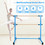 Costway 41839725 47 Inch Double Ballet Barre with Anti-Slip Footpads-Blue