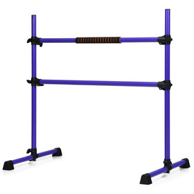 Costway 98071365 4 Feet Portable Ballet Barre with Adjustable Height-Purple