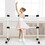 Costway 98071365 4 Feet Portable Ballet Barre with Adjustable Height-Silver