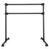 Costway 03748512 4 Feet Double Ballet Barre Bar with Adjustable Height-Black