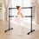 Costway 03748512 4 Feet Double Ballet Barre Bar with Adjustable Height-Black