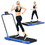 Costway 76841235 2-in-1 Folding Treadmill with Remote Control and LED Display-Blue