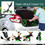 Costway 85049371 Folding 3 Wheels Golf Push Cart with Brake Scoreboard Adjustable Handle-Green