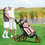 Costway 42510976 Folding Golf Push Cart with Scoreboard Adjustable Handle Swivel Wheel-Red