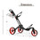 Costway 42510976 Folding Golf Push Cart with Scoreboard Adjustable Handle Swivel Wheel-Red