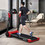 Costway 15460897 2.25 HP Electric Motorized Folding Running Treadmill Machine with LED Display-Red