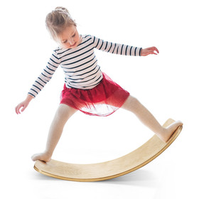 Costway 74856291 15.5 Inch Wobble Board for Kids and Adults-Natural