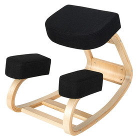 Costway 70145892 Ergonomic Kneeling Chair Rocking Office Desk Stool Upright Posture-Black