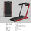 Costway 42536719 2-in-1 Folding Treadmill with Dual LED Display-Red