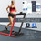 Costway 42536719 2-in-1 Folding Treadmill with Dual LED Display-Red