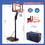 Costway 15982746 Basketball Hoop with 5-10 Feet Adjustable Height for Indoor Outdoor