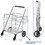 Costway 74196520 Heavy Duty Folding Utility Shopping Double Cart-Silver