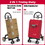 Costway 63192745 Folding Shopping Cart Utility Hand Truck with Rolling Swivel Wheels-Red