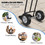 Costway 19742356 P-Handle Sack Truck with 10 Inch Wheels and Foldable Load Area-Black