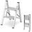 Costway 21765934 Folding Aluminum 2-Step Ladder with Non-Slip Pedal and Footpads-Silver