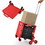 Costway 80219764 Costway Foldable Utility Cart for Travel and Shopping-Red