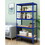 Costway 51942630 71 inch Heavy Duty Steel Adjustable 5 Level Storage Shelves-Blue
