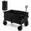 Costway 83129706 Folding Utility Garden Cart with Wide Wheels and Adjustable Handle-Black