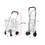 Costway 57268091 Folding Shopping Cart Basket Rolling Trolley with Adjustable Handle-Silver