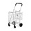 Costway 57268091 Folding Shopping Cart Basket Rolling Trolley with Adjustable Handle-Silver