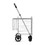 Costway 57268091 Folding Shopping Cart Basket Rolling Trolley with Adjustable Handle-Silver