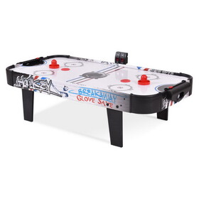 Costway 75309142 42 Inch Air Powered Hockey Table Top Scoring 2 Pushers