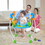 Costway 61245973 Underwater World Themed Baby Bouncer with Developmental Toys-Blue
