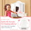 Costway 72936548 Kids Vanity Set with Tri-folding Mirror-White