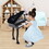 Costway 52416738 37 Keys Kids Piano Keyboard with Stool and Piano Lid-Pink