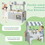 Costway 14527893 Double Sided Kids Pretend Kitchen Playset with 2-Seat Cafe-Gray