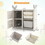 Costway 92514867 31 Inch Toy Chest and Bookshelf for Toddlers with Enclosed Cabinets and Pull-out Drawers
