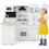 Costway 15392648 Wooden Kid's Corner Kitchen Playset with Stove for Toddlers-Natural