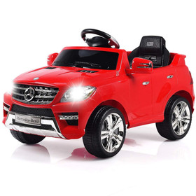 Costway 07689523 6V Mercedes Benz Kids Ride on Car with MP3+RC-Red