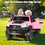 Costway 36498172 2*12V Licensed Toyota Hilux Ride On Truck Car 2-Seater 4WD with Remote Pink