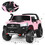 Costway 36498172 2*12V Licensed Toyota Hilux Ride On Truck Car 2-Seater 4WD with Remote Pink