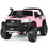 Costway 36498172 2*12V Licensed Toyota Hilux Ride On Truck Car 2-Seater 4WD with Remote Pink