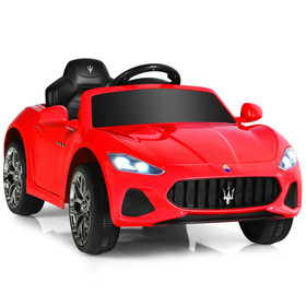 Costway 57419063 12V Kids Ride-On Car with Remote Control and Lights-Red