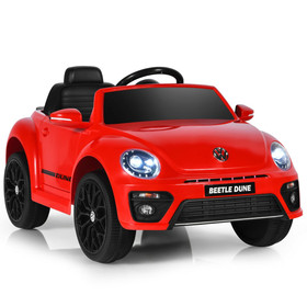 Costway 25736849 Volkswagen Beetle Kids Electric Ride On Car with Remote Control-Red